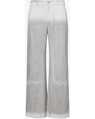 1017 ALYX 9SM Faded-wash Relaxed-fit Cotton-canvas Trousers - Grey
