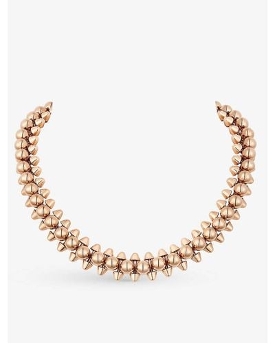 Cartier Clash De Supple Xl 18ct Rose-gold Necklace - Natural
