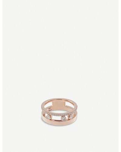 Messika Move Romane 18ct Rose-gold And Diamond Ring - Pink