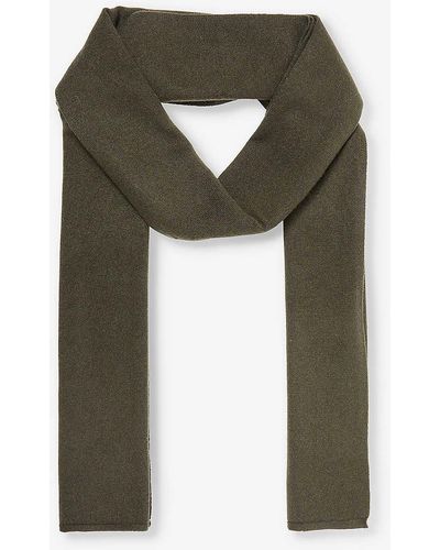 Yves Salomon Knitted Wool And Cashmere-blend Scarf - Green