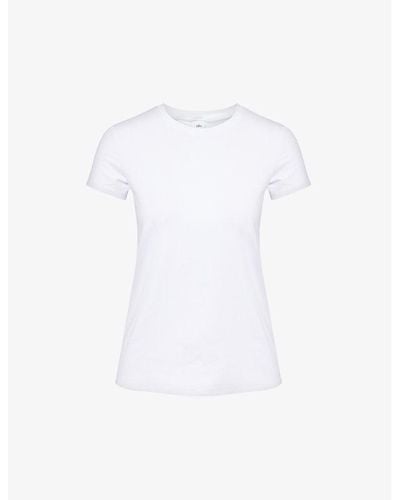 Alo Yoga Alosoft Short-sleeved Stretch-woven T-shirt - White