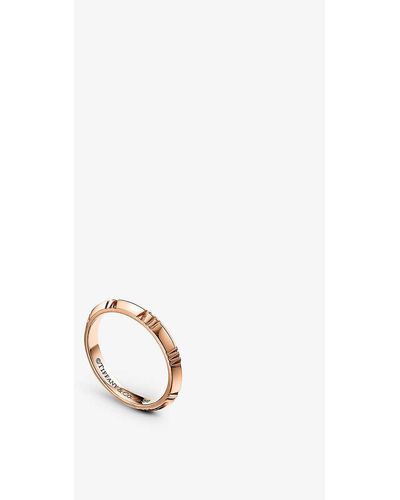 Tiffany & Co. Atlas X Closed 18ct Rose-gold Ring - White