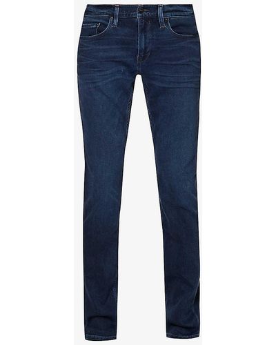 PAIGE Lennox Belt-loop Slim-fit Stretch-denim Jeans - Blue