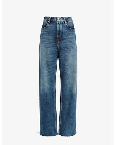 AllSaints Blake High-rise Full-length Denim Jeans - Blue