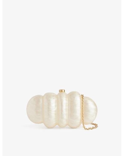 Cult Gaia Puff-design Acrylic Clutch Bag - Natural