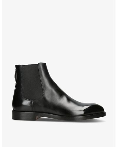 Zegna Torino Panelled Leather Chelsea Boots - Black