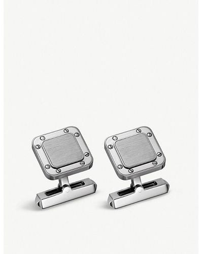 Cartier Santos De Sterling Silver Cufflinks - Gray