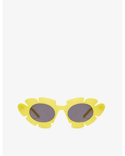 Loewe X Paula's Ibiza G000270x03 Flower-shaped Acetate Sunglasses - Yellow