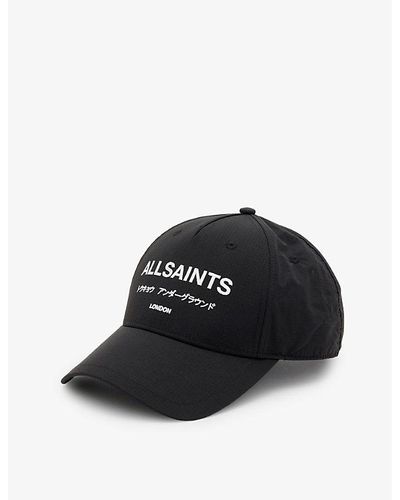 AllSaints Logo-embossed Woven Baseball Cap - Black
