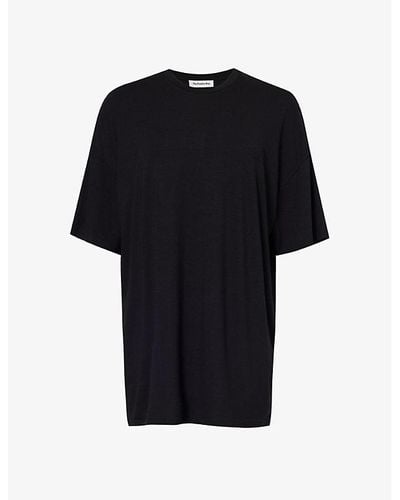 Frankie Shop Ella Relaxed-fit Stretch-woven T-shirt - Black