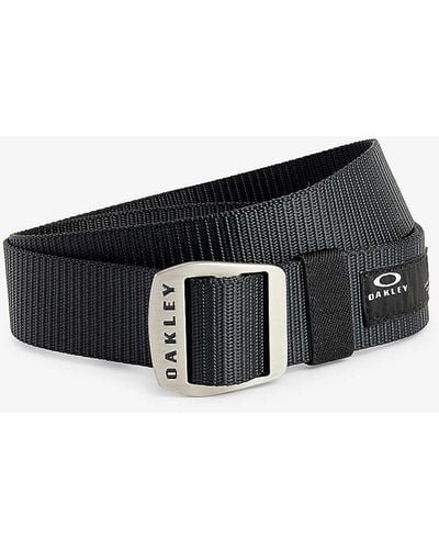 Oakley Coyote Branded-buckle Webbing Belt - Black