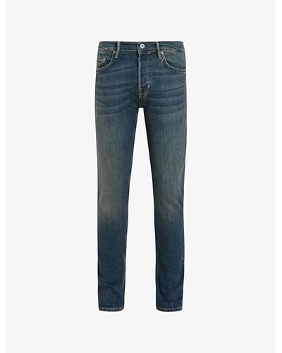 AllSaints Rex Straight-leg Slim-fit Stretch-denim Jeans - Blue