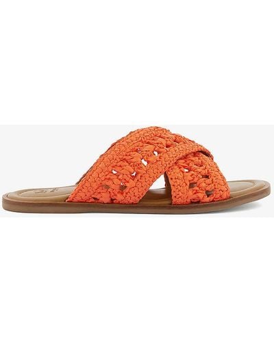 Dune Level Crochet Sandals - Orange