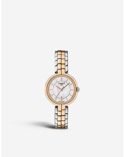 Tissot Women's Stainless Steel T094.210.22.111.00 Flamingo Rose Gold Watch - White