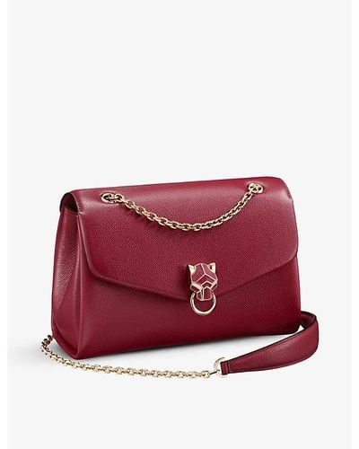 Cartier Panthère De Chain Small Leather Cross-body - Red