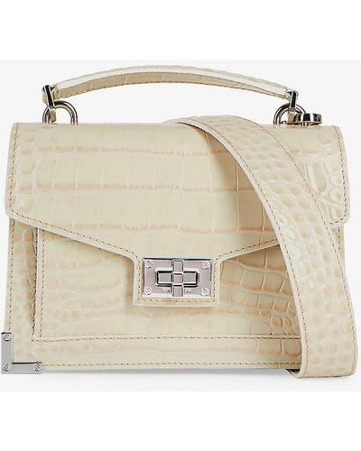 The Kooples Emily Small Crocodile-embossed Leather Cross-body Bag - Natural