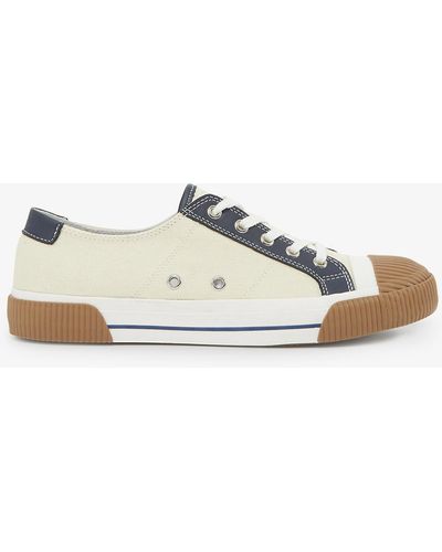 The Kooples Paneled Low-top Canvas And Leather Sneakers - Multicolor