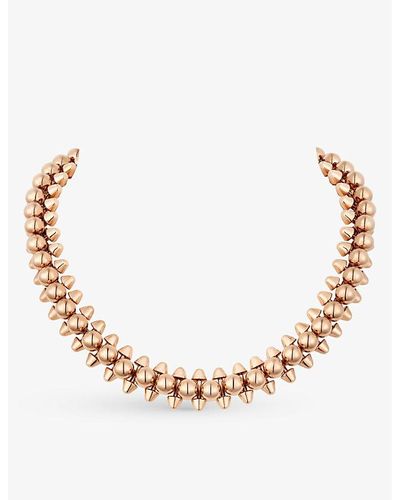 Cartier Clash De Supple Xl 18ct Rose-gold Necklace - Metallic