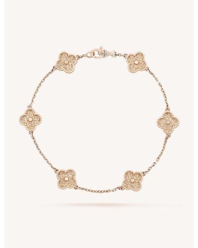Van Cleef & Arpels Women's Pink Gold Sweet Alhambra Bracelet - Metallic