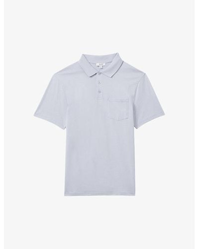 Reiss Austin Short-sleeve Cotton Polo Shirt - White