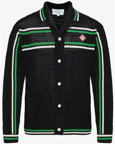Casablancabrand Tennis Cotton Knitted Jacket - Black