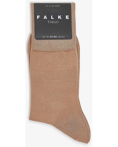 FALKE Tiago Ankle-length Stretch-organic-cotton-blend Socks - White