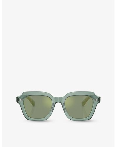 Oliver Peoples Ov5526su Kienna Square-frame Acetate Sunglasses - Green