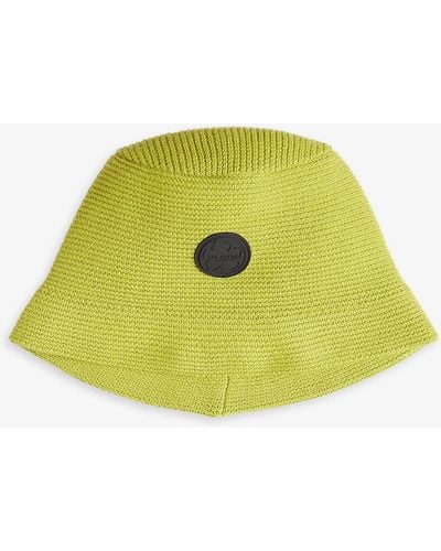 Ted Baker Dolis Logo-stamp Knitted Bucket Hat - Yellow