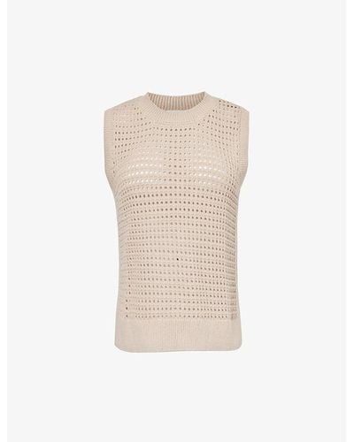 Varley Darin Boxy-fit Cotton-knit Sweater - Natural