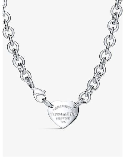 Tiffany & Co. Return To Tiffany Charm Sterling- Choker Necklace - Metallic