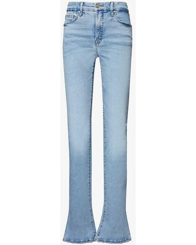 GOOD AMERICAN Good Curve Flared-leg Mid-rise Denim-blend Jeans - Blue