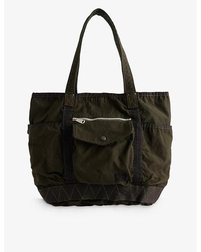 Porter-Yoshida and Co Crag Cotton Tote Bag - Black