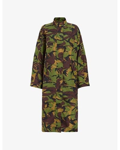 AllSaints Daneya Relaxed-fit Camouflage Cotton Parka - Green