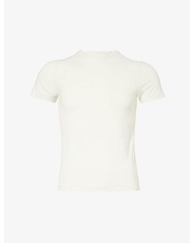 Entire studios Mini Crewneck Stretch Organic-cotton T-shirt - White