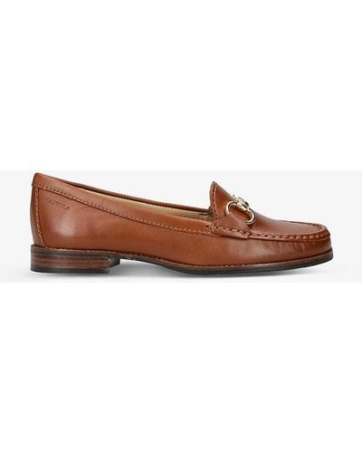 Carvela Kurt Geiger Click Horsebit-embellished Leather Loafers - Brown