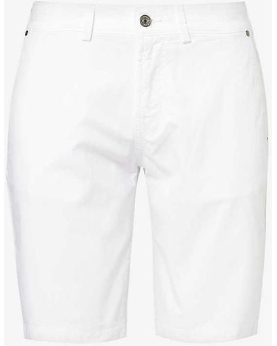 7 For All Mankind Perfect Regular-fit Stretch-cotton Chino Shorts - White