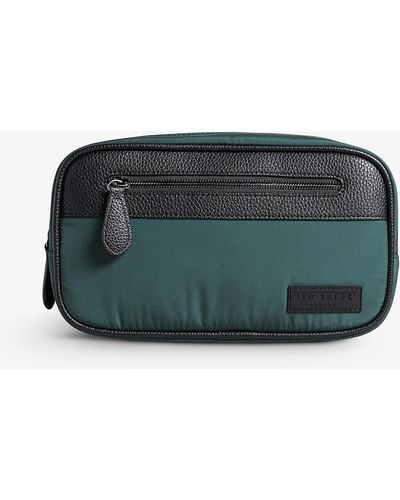 Ted Baker Danno Recycled-polyester Pouch - Green