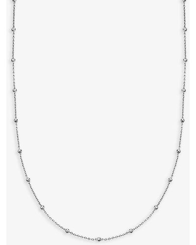 Astley Clarke Aurora Station Beaded Sterling-silver Chain Necklace - White