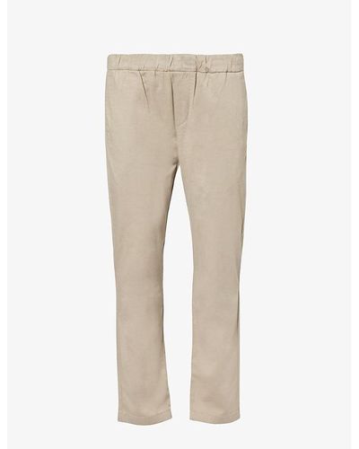 7 For All Mankind jogger Chino Luxe Performance Straight-leg Stretch-cotton Blend Pants - Natural