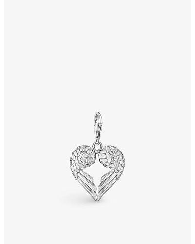 Thomas Sabo Winged Heart Sterling-silver Charm Pendant - Metallic