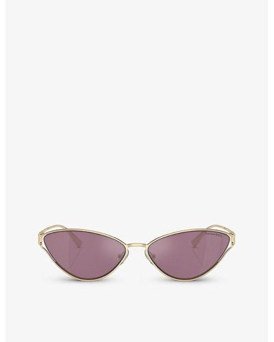 Tiffany & Co. Tf3095 Cat-eye Metal Sunglasses - Purple