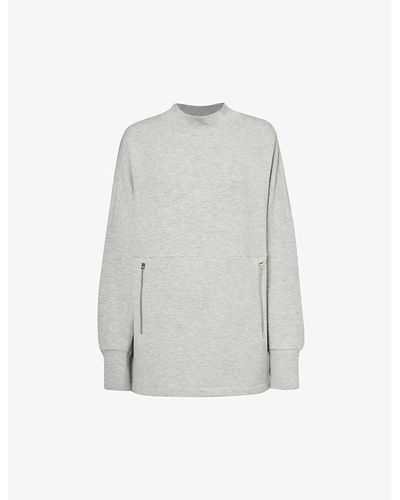 Varley Bay High-neck Stretch-woven Sweatshirt X - Gray