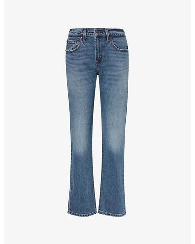Levi's Middy Regular-fit Mid-rise Straight-leg Stretch-denim Jeans - Blue