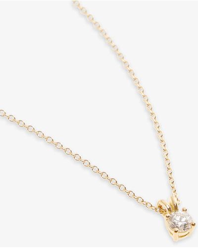 Skydiamond Claw-set Recycled 18ct Yellow-gold And 0.3ct Brilliant-cut Diamond Necklace - White