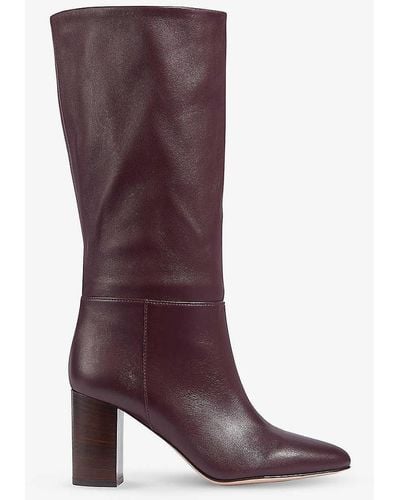 LK Bennett Brogan Leather Slouchy Knee Boots in Grey Lyst UK