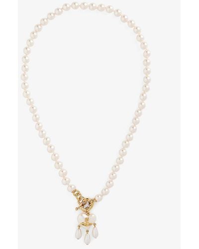 Vivienne Westwood Sheryl Faux-pearl And Brass Necklace - White