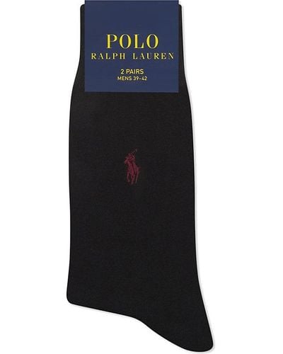 Polo Ralph Lauren Fil D'ecosse Cotton Socks - Black