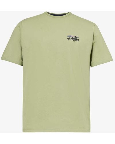 Patagonia 73 Skyline Graphic-print Organic Cotton T-shirt - Green
