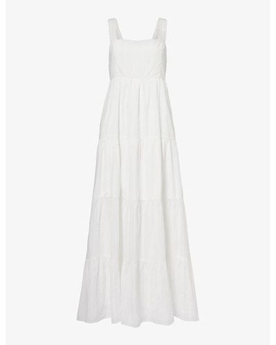 PAIGE Ginseng Tiered Cotton Maxi Dress - White