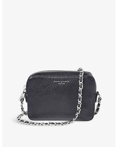 Aspinal of London Milly Logo-embossed Leather Crossbody Bag - Black